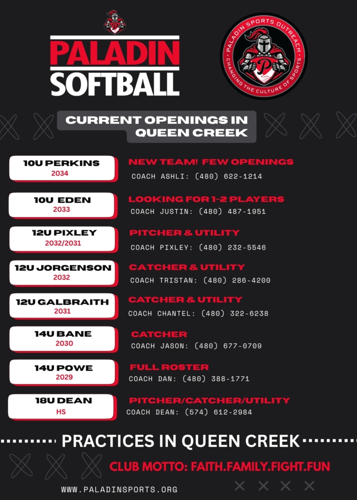 QC Club Softball Openings