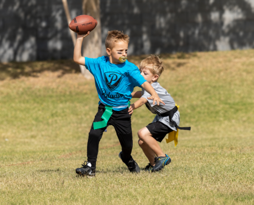 Flag Football Player in action
